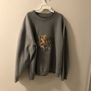 Croft And Barrow- Vintage Labrador Retriever Embroidered Crewneck Sweatshirt L